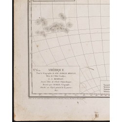 Gravure de 1827 - Fond de carte de l'Amérique - 4
