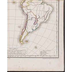 Gravure de 1827 - Fond de carte de l'Amérique - 5