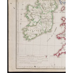 Gravure de 1827 - Carte des îles britanniques - 4