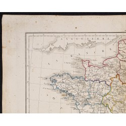 Gravure de 1833 - Carte de la France - 2