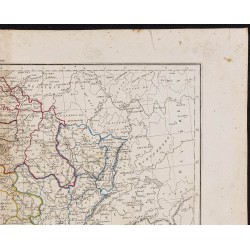 Gravure de 1833 - Carte de la France - 3