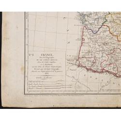 Gravure de 1833 - Carte de la France - 4