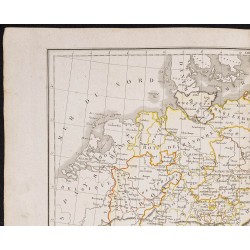 Gravure de 1827 - Carte de l'Allemagne - 2