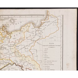 Gravure de 1827 - Carte de l'Allemagne - 3