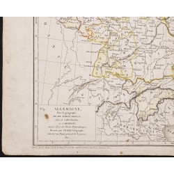 Gravure de 1827 - Carte de l'Allemagne - 4