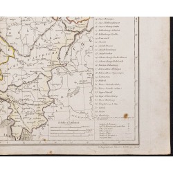 Gravure de 1827 - Carte de l'Allemagne - 5