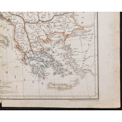 Gravure de 1833 - Carte de l'Italie et Turquie - 5