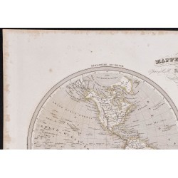 Gravure de 1840 - Mappemonde de Dufour - 2