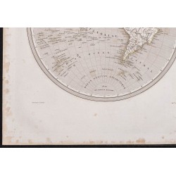 Gravure de 1840 - Mappemonde de Dufour - 4