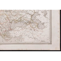 Gravure de 1840 - Carte géographique de l'Europe - 5