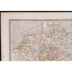 Gravure de 1840 - Carte géographique de l'Europe centrale - 2