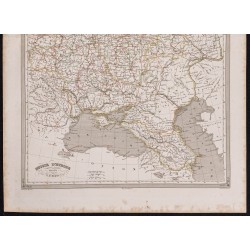 Gravure de 1840 - Carte géographique de la Russie d'Europe - 3