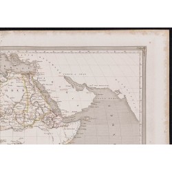 Gravure de 1840 - Carte géographique de l'Afrique - 3