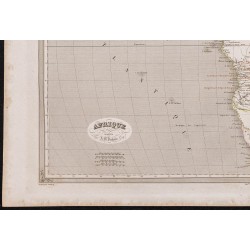 Gravure de 1840 - Carte géographique de l'Afrique - 4