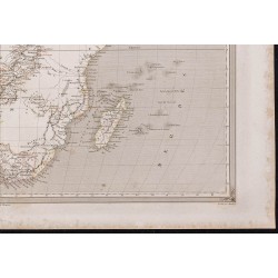 Gravure de 1840 - Carte géographique de l'Afrique - 5