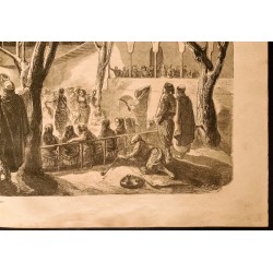 Gravure de 1860 - Algérie - Danse Mauresques - 5