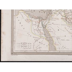 Gravure de 1840 - Carte de l'Empire d'Alexandre le Grand - 4