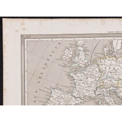 Gravure de 1840 - Carte de l'Empire romain - 2