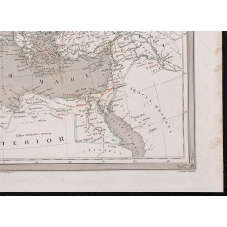 Gravure de 1840 - Carte de l'Empire romain - 5