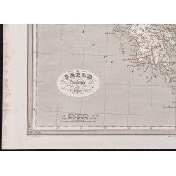 Gravure de 1840 - Carte de la Grèce ancienne - 4