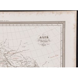 Gravure de 1840 - Carte géographique de l'Asie ancienne - 3
