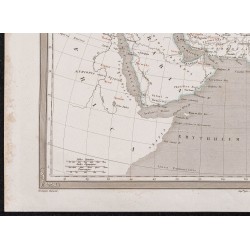 Gravure de 1840 - Carte géographique de l'Asie ancienne - 4