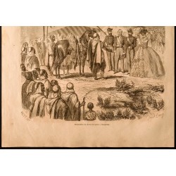 Gravure de 1860 - Algérie - Boulevard de l'Impératrice - 3