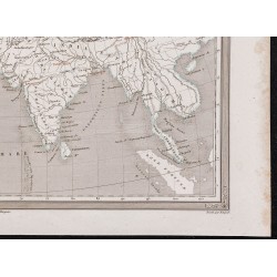Gravure de 1840 - Carte géographique de l'Asie ancienne - 5
