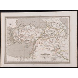 Gravure de 1840 - Carte de l'Asie mineure - 1