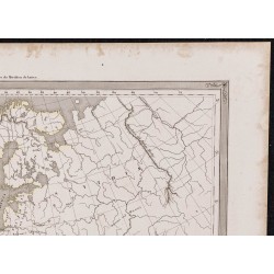 Gravure de 1840 - Carte géographique de l'Europe ancienne - 3