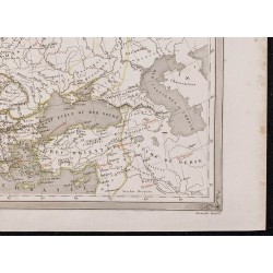 Gravure de 1840 - Carte de l'Europe (400-500) - 5