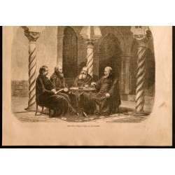 Gravure de 1860 - Algérie - Chambre à coucher & Évêque d'Alger - 3