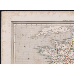 Gravure de 1840 - Carte des provinces françaises - 2