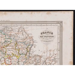Gravure de 1840 - Carte des provinces françaises - 3