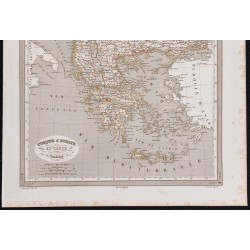 Gravure de 1840 - Carte de la Turquie d'Europe - 3
