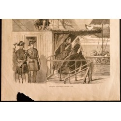 Gravure de 1860 - Marine - L'Aigle et la gloire - 3