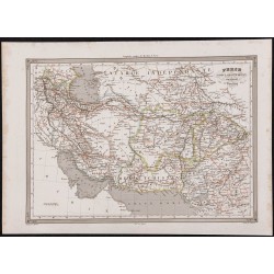 Gravure de 1840 - Carte géographique de la Perse - 1