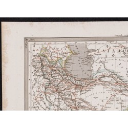Gravure de 1840 - Carte géographique de la Perse - 2