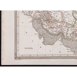 Gravure de 1840 - Carte géographique de la Perse - 4