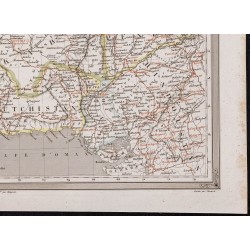 Gravure de 1840 - Carte géographique de la Perse - 5