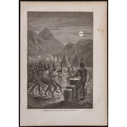 Gravure de 1867 - Cérémonies funéraires des Latoukas - 1