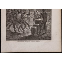 Gravure de 1867 - Cérémonies funéraires des Latoukas - 3
