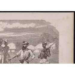 Gravure de 1867 - Sir Samuel Baker en Ouganda - 3