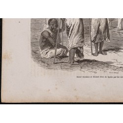 Gravure de 1867 - Sir Samuel Baker en Ouganda - 4