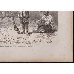 Gravure de 1867 - Sir Samuel Baker en Ouganda - 5