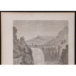 Gravure de 1867 - Chute de Murchison - 2