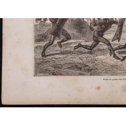 Gravure de 1867 - Danse de guerre des Obbos - 4