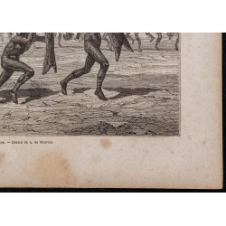 Gravure de 1867 - Danse de guerre des Obbos - 5