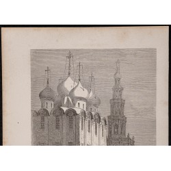 Gravure de 1867 - Couvent de Novodievitchi à Moscou - 2