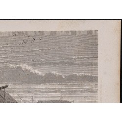 Gravure de 1867 - Pécheurs sur la Volga - 3